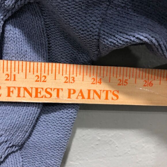 j jill sweater small s blue twist front thick chenille cable knit thick - Picture 15 of 15